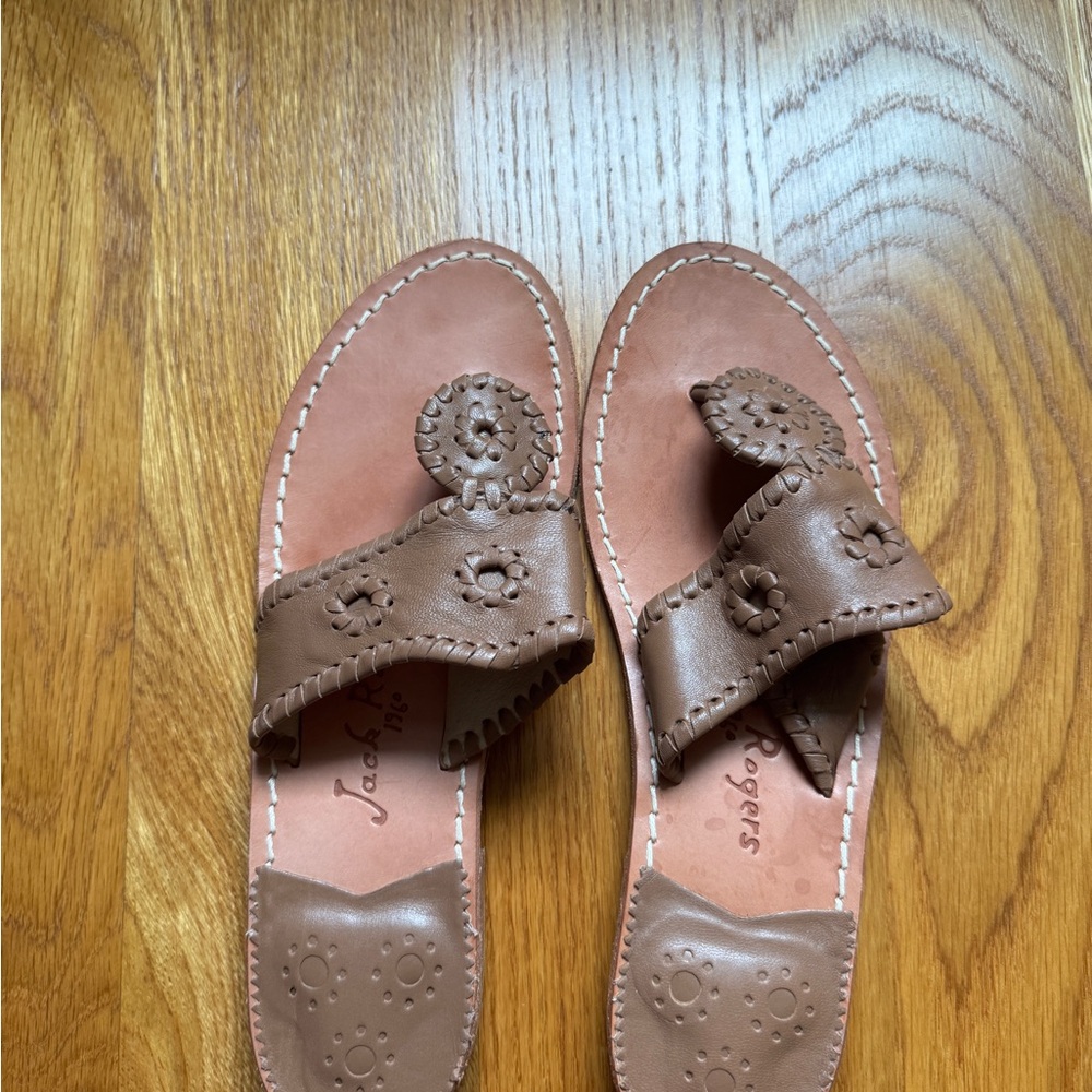 Jack Rogers cognac/brown Leather Women's Sandals